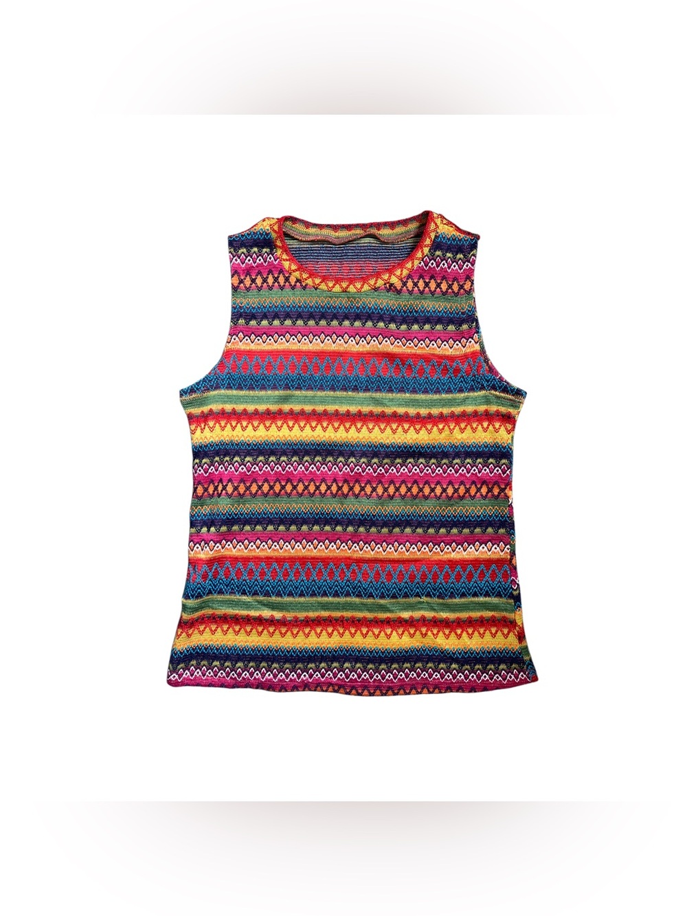 Boho Multi Color Halterneck Tank Top - Picture 5 of 5